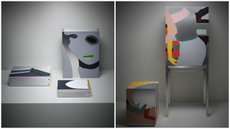 Giobagnara art edition objects by Gary Hume in solid aluminium and leather