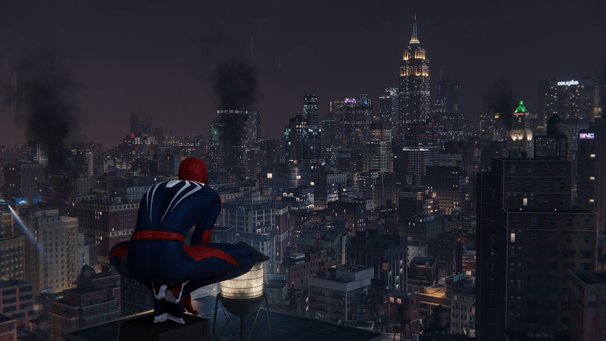 Spiderman - Night Scene 4K Wallpaper For PC