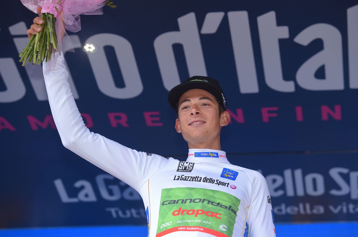 Davide Formolo (Cannondale-Drapac) in the white jersey after stage 9