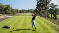 Golfer playing on their own
