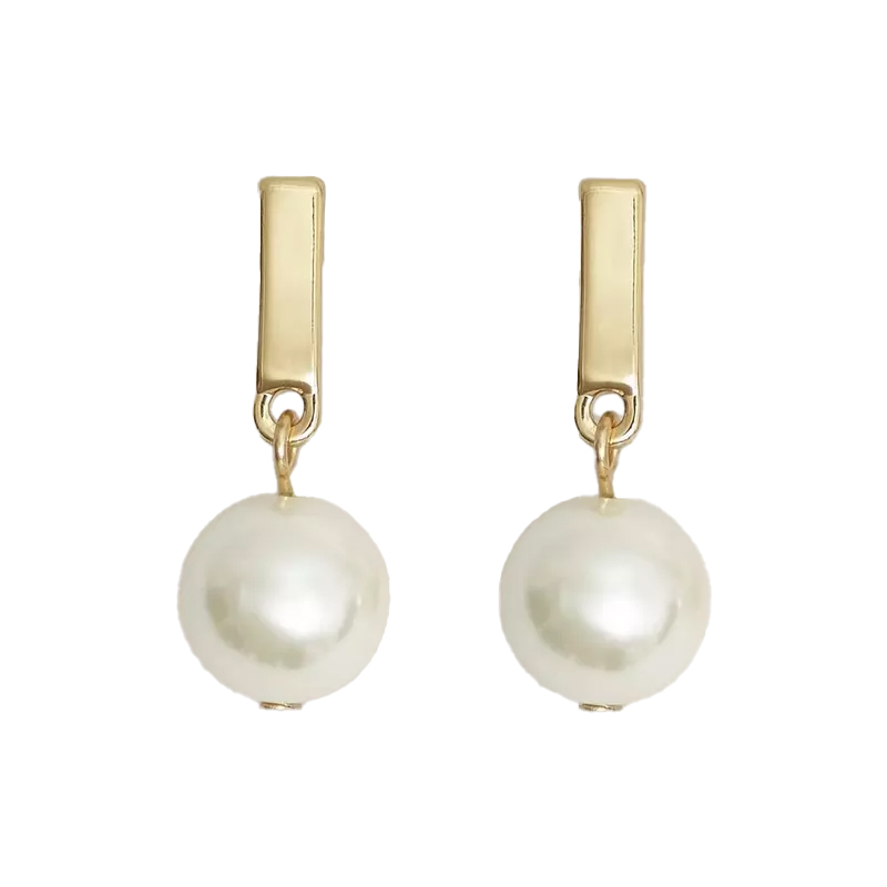 Hobbs gold and pearl drop earrings