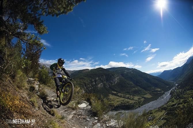 Jerome Clementz pops a wheelie for the camera