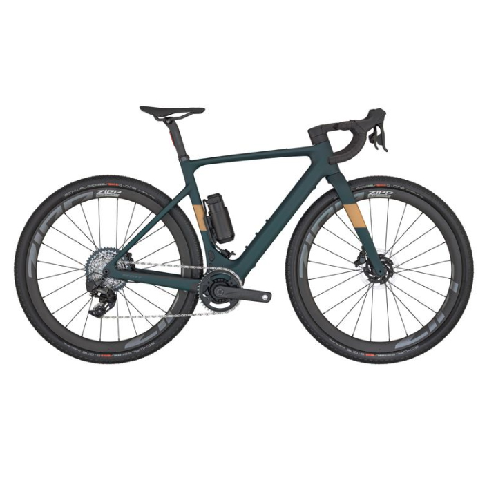 Scott Solace Gravel eRide 10 in dark green and yellow