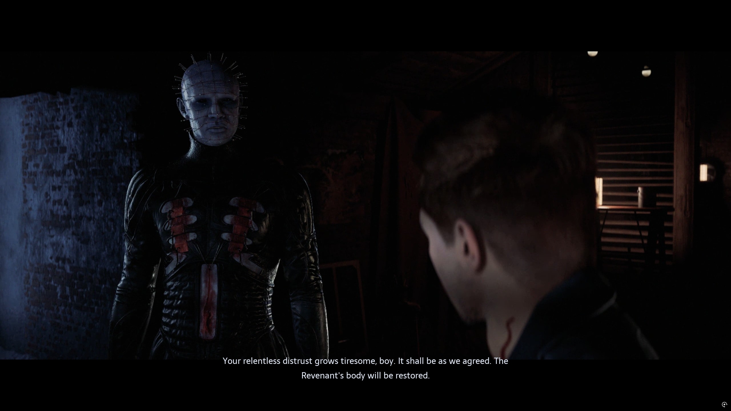 Pinhead is tired of Aiden's relentless distrust in Hellraiser: Revival