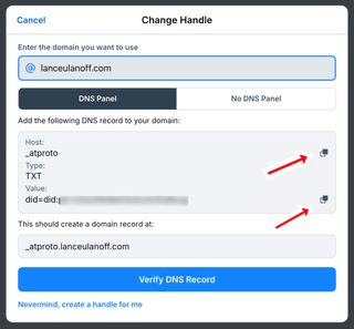 Bluesky Domain Handle