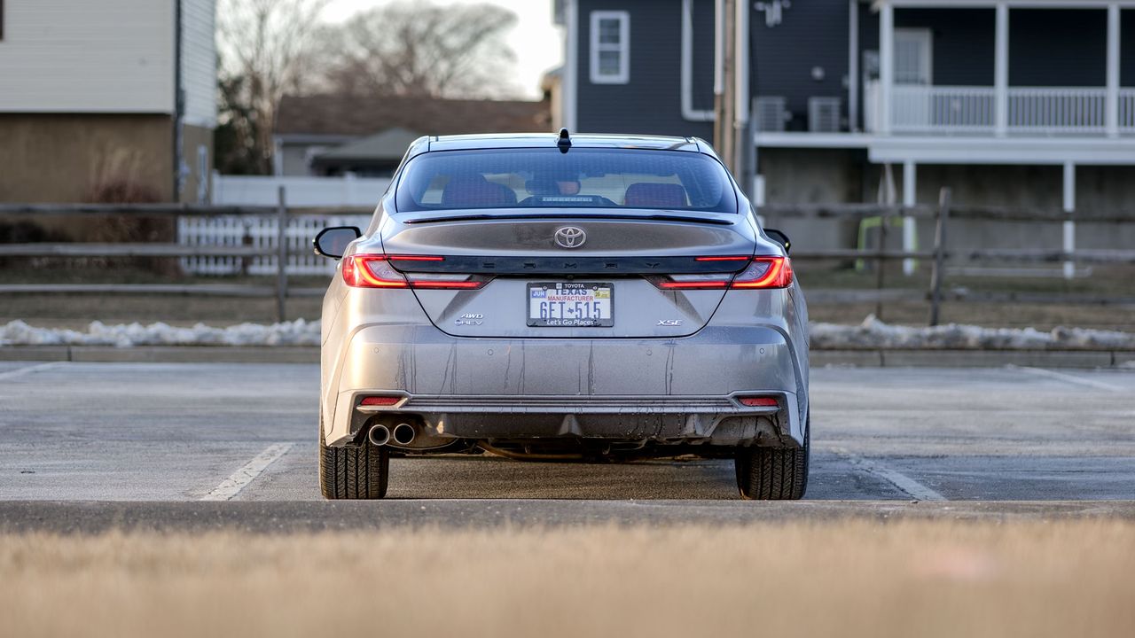2025 Toyota Camry Hybrid XSE test drive review.
