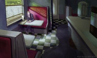 How to paint modern noir with one-point perspective