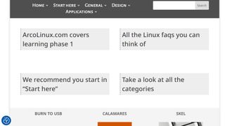 Website screenshot for ArcoLinux