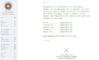 The RequireJS homepage contains the library files plus plenty of documentation and examples to help you learn more after finishing this tutorial