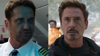 Gerard Butler in Plane and Robert Downey Jr. in Avengers: Infinity War