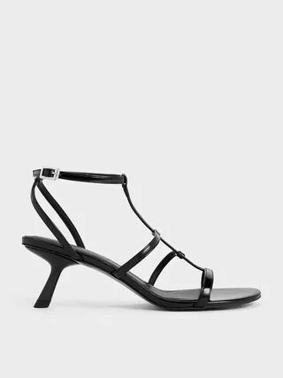 Charles 
Keith, Clara Asymmetric T-Bar Sandals