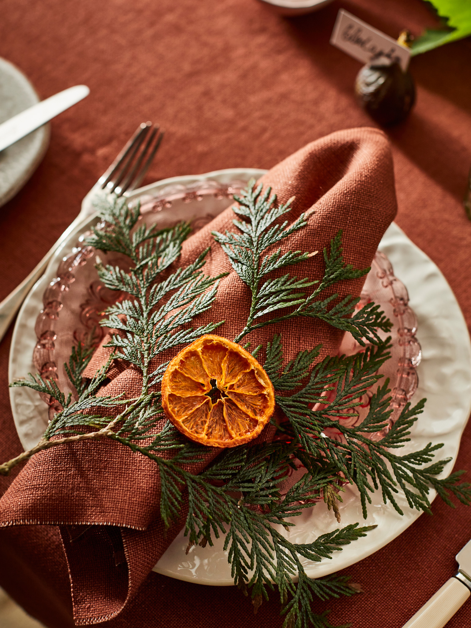 Christmas table setting from Clodagh McKenna's Christmas recipes