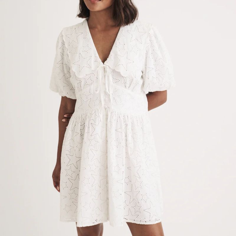 Nobody's Child , White Broderie Birdie Mini Dress