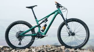 Specialized Levo SL e-MTB on the top of a rocky hill
