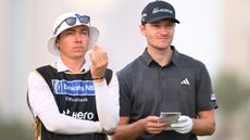 Tom Ayling and Rasmus Hojgaard at the Dubai Desert Classic