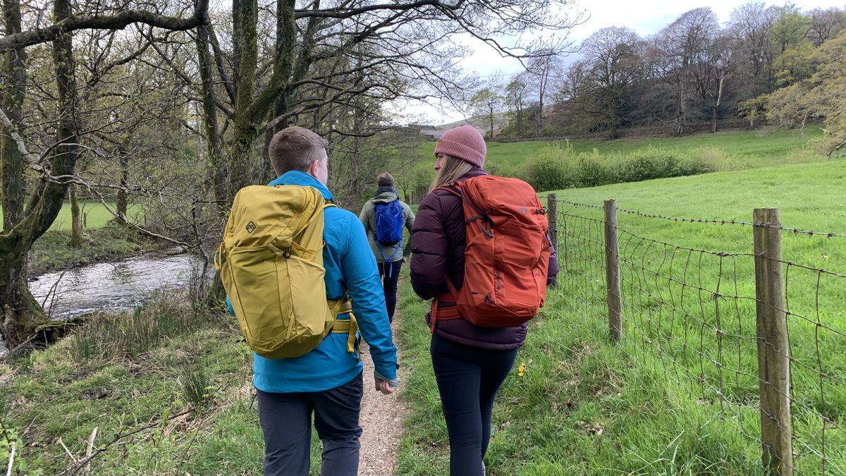 Hikers wearing the Kathmandu Valorous Pack