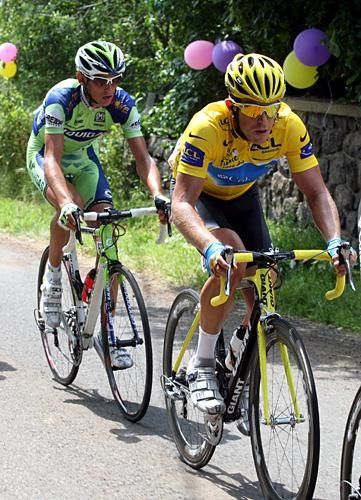 Kim Kirchen (Columbia) had a special bike for today's stage.
