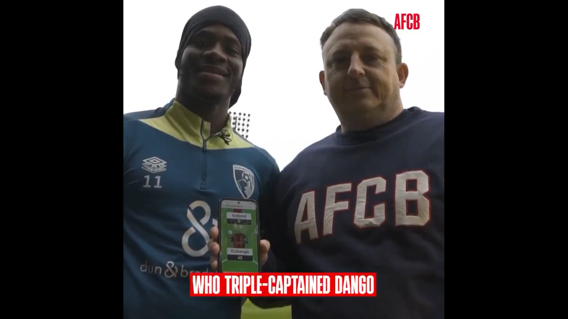 AFC Bournemouth fan Greg triple-captained Dango Ouattara as he scored a hat-trick against Nottingham Forest