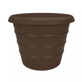 The HC Companies 20 Inch Diameter Versatile Indoor or Outdoor Fade Resistant Plastic Round Marina Flower Planter Pot