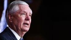 Senator Lindsey Graham of South Carolina speaks during a news conference at the US Capitol in Washington, D.C.