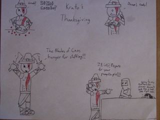 soren7550 Kratos thanksgiving doodle