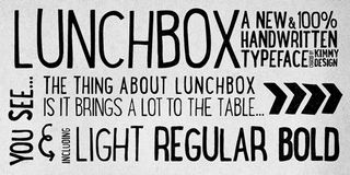 Lunchbox handwriting font
