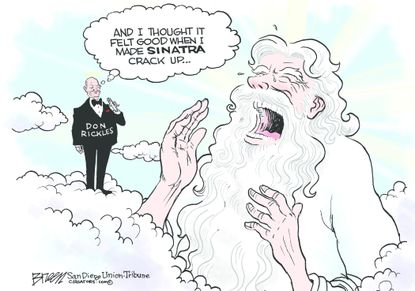 Editorial Cartoon U.S. Don Rickles Death Laughter God