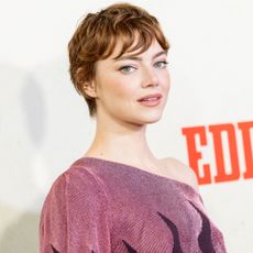 Emma Stone wore a witchy off-the-shoulder Louis Vuitton Resort 2026 dress to the Eddington premiere