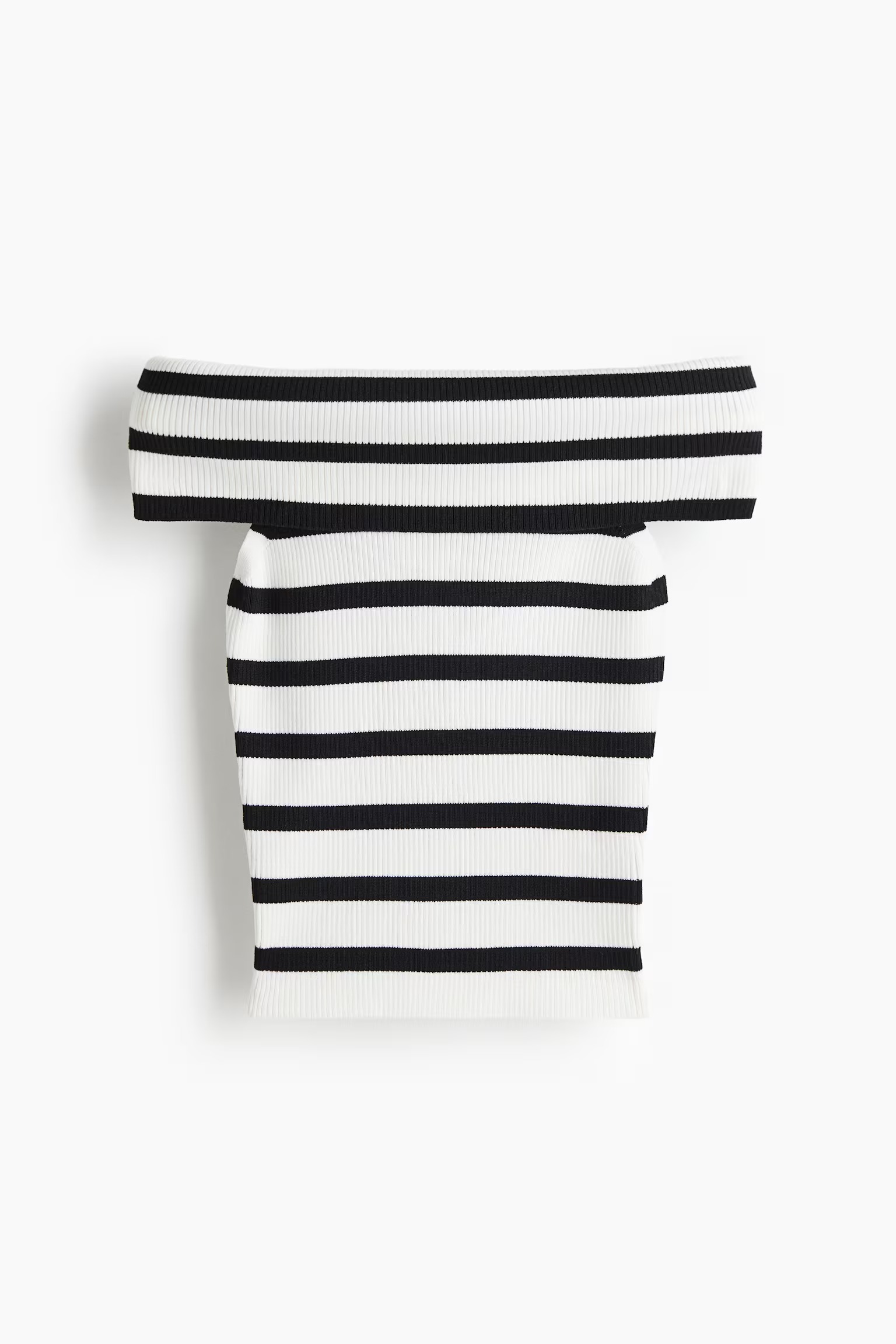 H&M, Rib-Knit Off-The-Shoulder Top