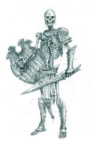 fearsome warrior skeleton