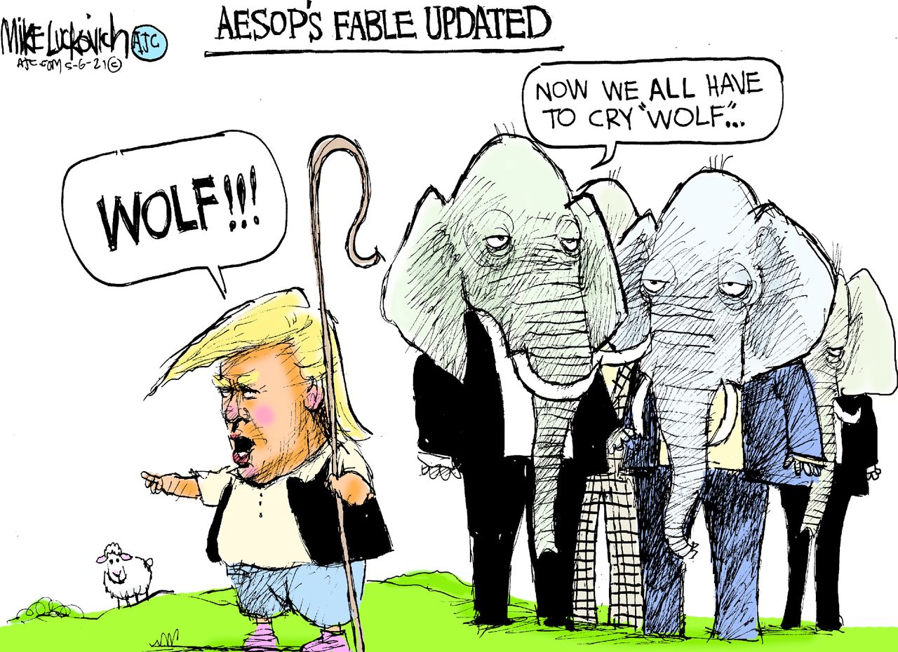 Political Cartoon U.S. trump gop lies