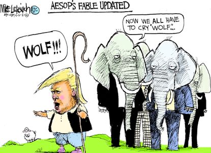 Political Cartoon U.S. trump gop lies