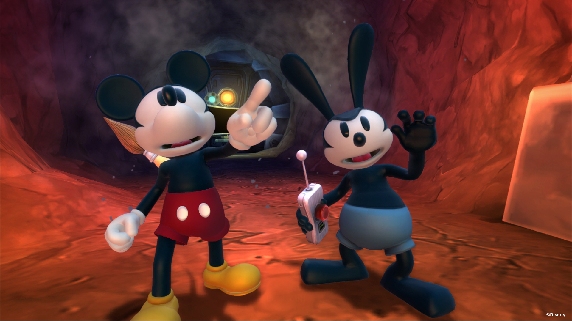 Mickey Mouse and Oswald the Lucky Rabbit in Epic Mickey 2