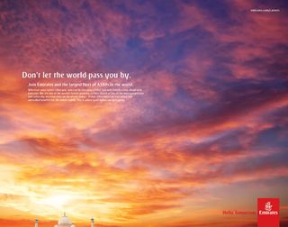 Emirates' campaign emphasises the importance of the journey rather than the destination