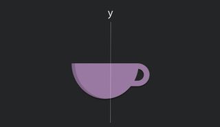 We'll be rotating our coffee cup images around the y-axis. By default, the transform-origin of any element is right in the middle, perfect for the rotation