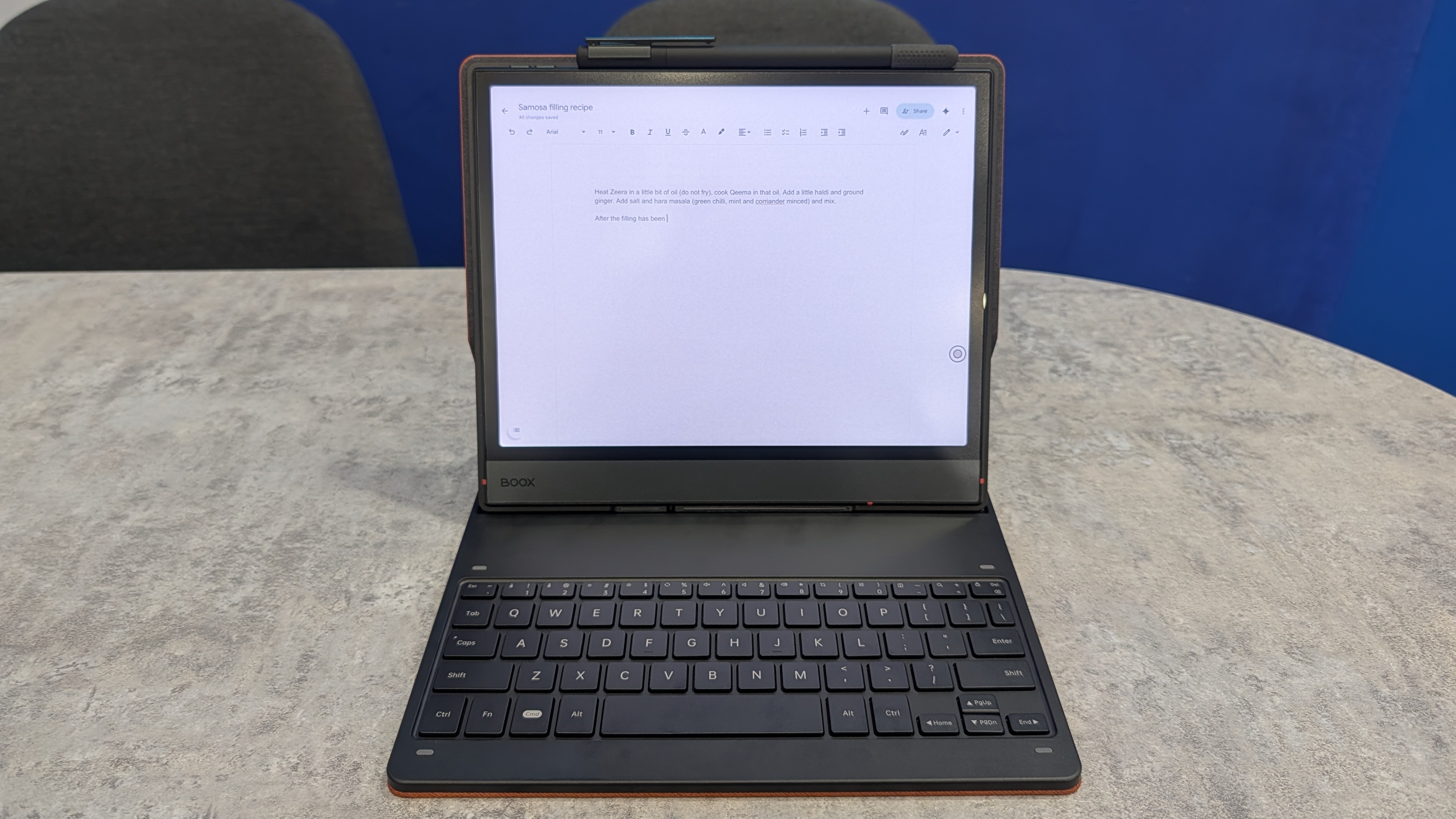 Onyx Boox Note Air 5 with keyboard cover