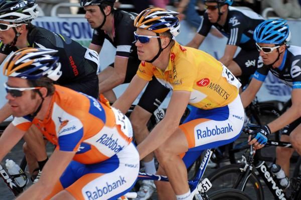Lars Boom was well protected by his Rabobank teammates