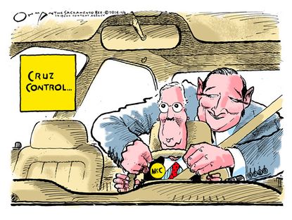 Political carton Ted Cruz Mitch McConnell GOP Senate