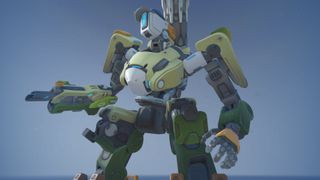 Bastion in Overwatch 2 stands ready to do damage
