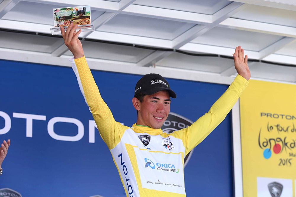 Caleb Ewan (Orica-GreenEdge) takes the lead at the Tour de Langkawi