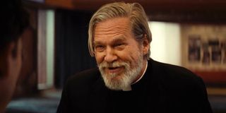 Bad Times at the El Royale Jeff Bridges smiling in the lobby