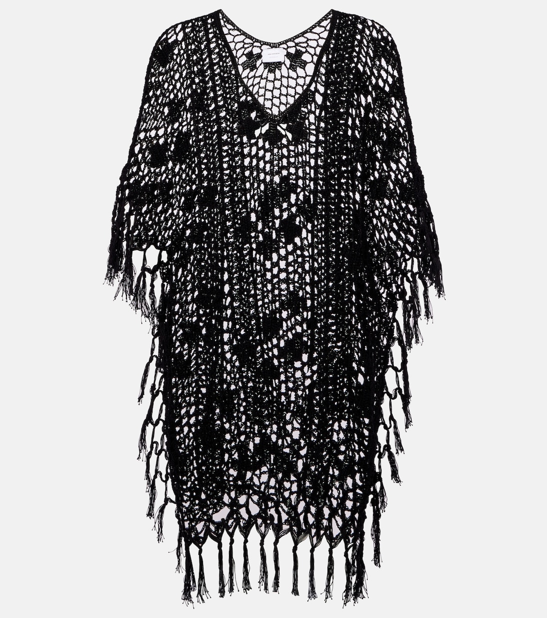 Fringed Crochet Cotton Kaftan