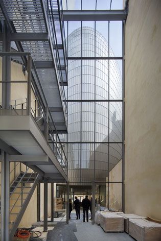 Jérôme Seydoux-Pathé Foundation: the existing building's 5m-wide listed front façade gate