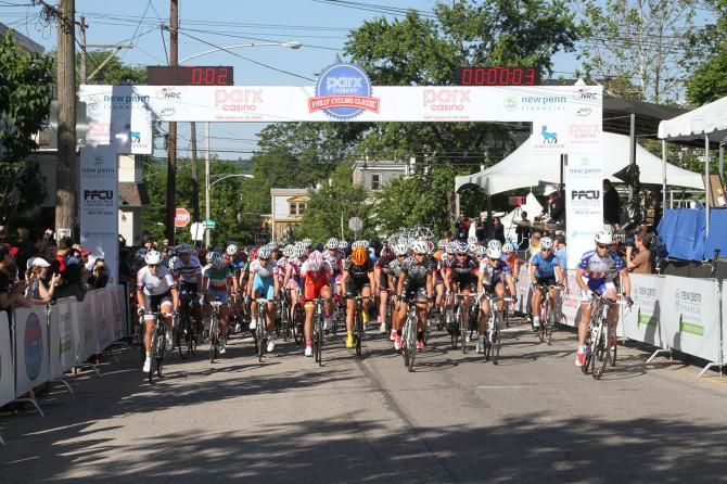 Well over one hundred women from nine different countries started at the top of the Manayunk Wall