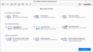 Stellar's settings for data recovery options