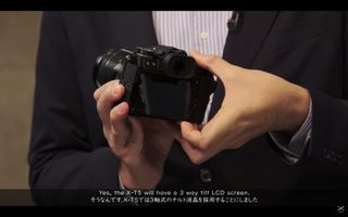 Hand holding the XC-T5 camera
