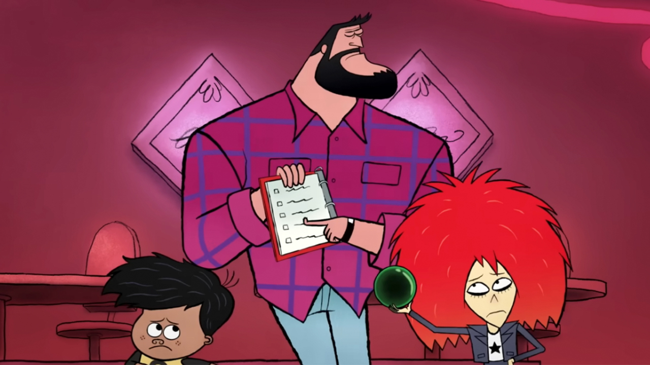 A screenshot from the animated Bat-Fam