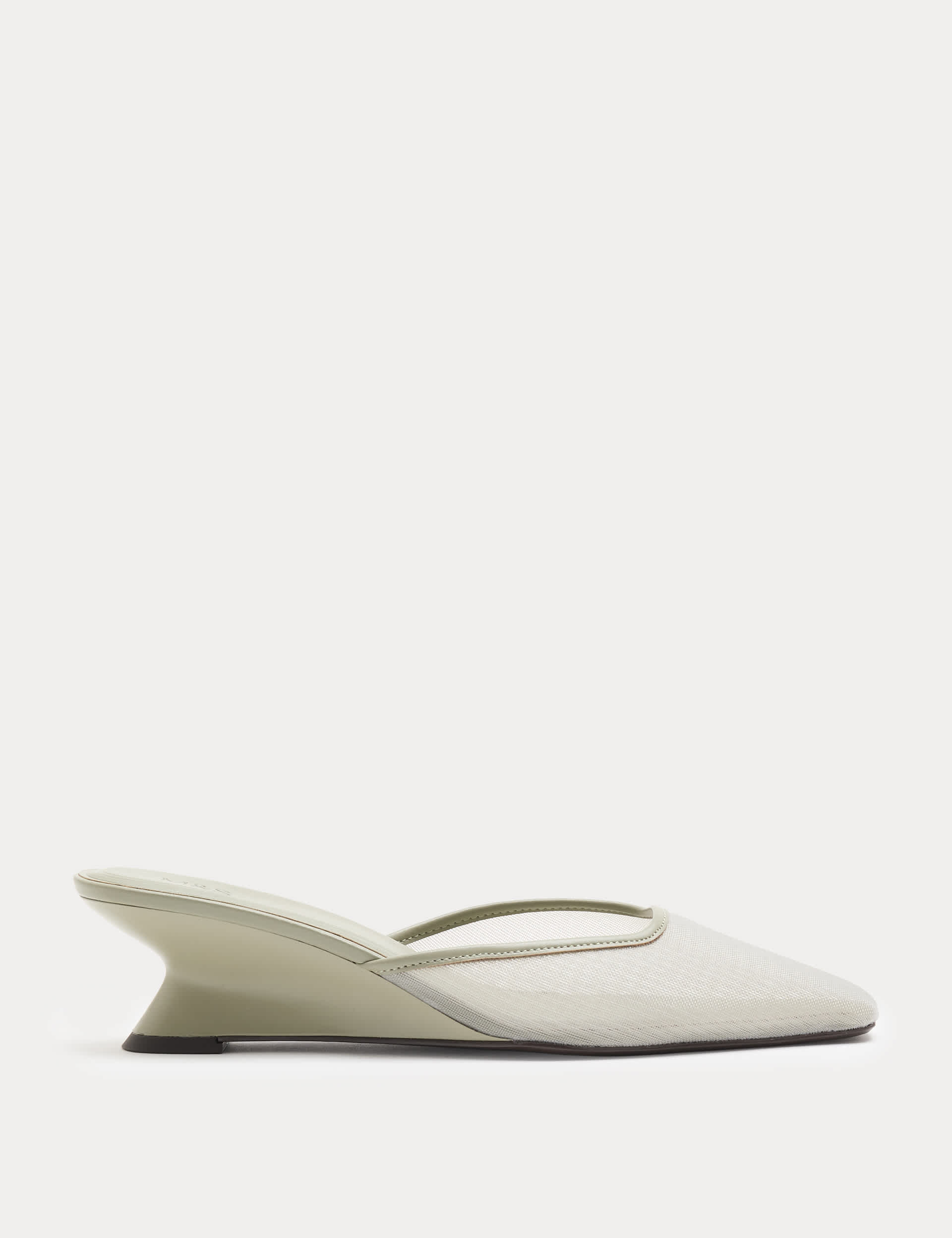 Mesh Wedge Pointed Mules