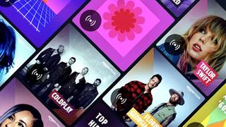 An Amazon Music tile display showing a selection of artists for users to listen to