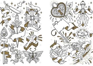 tattoo colouring book